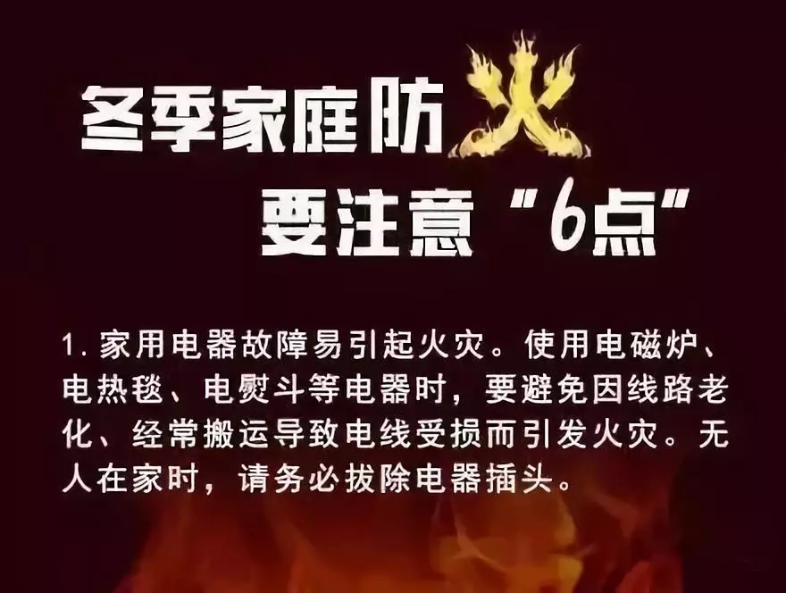 冬季防火必看(图1)